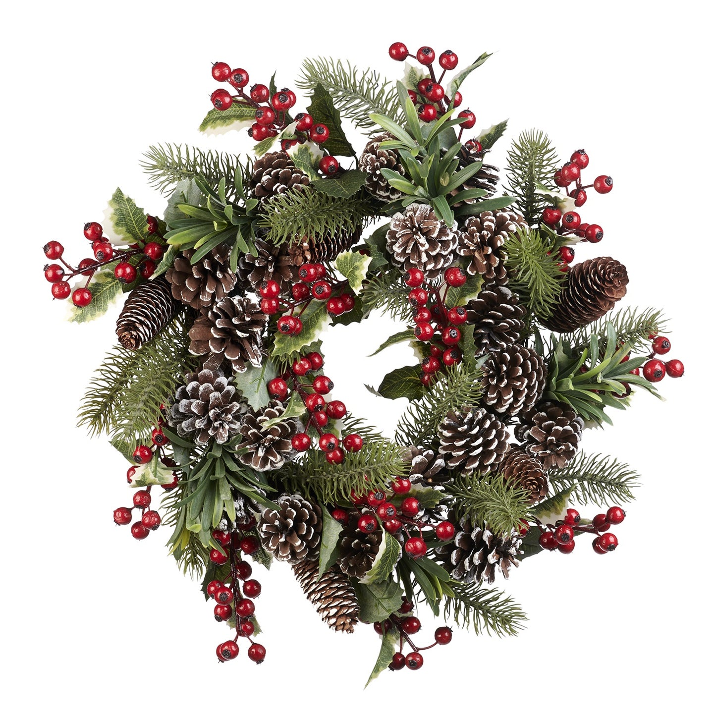 Pine & Berry Pinecone Wreath - Country of Origin : Belgium