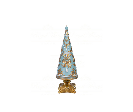 Delft Bow/Pearl Xmas Cone Tree Tabletop - Country of Origin : Belgium