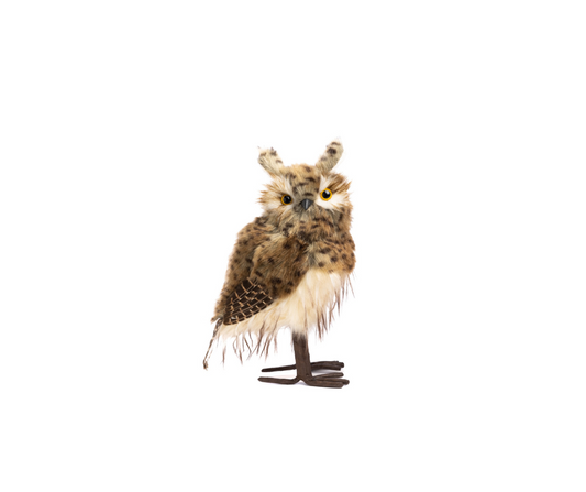 Furry Spotted Owl Figurines - Country of Origin : Belgium